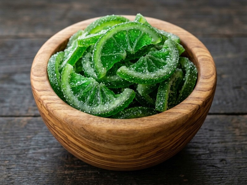 Gedroogde groene pompelmoespartjes