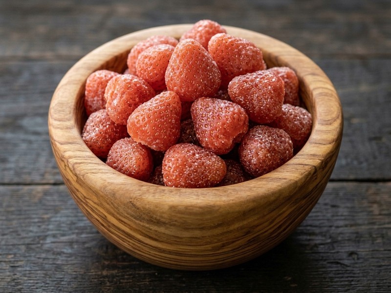 Zoete gedroogde aardbeien